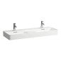 Laufen VAL - Double-lavabo, 120x42 cm, avec trop-plein, 2 trous pour robinetterie, LCC, blanc H8142824001041 Laufen VAL - Double-lavabo, 120x42 cm, avec trop-plein, 2 trous pour robinetterie, LCC, blanc H8142824001041