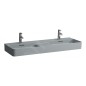Laufen VAL - Double-lavabo, 120x42 cm, avec trop-plein, 2 trous pour robinetterie, graphite H8142827581041 Laufen VAL - Double-lavabo, 120x42 cm, avec trop-plein, 2 trous pour robinetterie, graphite H8142827581041