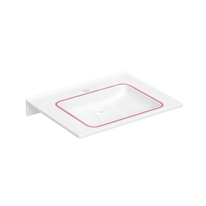 Geberit Publica - Lavabo sans obstacle, sans trop-plein, trou de robinetterie, blanc alpin 500.666.01.1 Geberit Publica - Lavabo sans obstacle, sans trop-plein, trou de robinetterie, blanc alpin 500.666.01.1