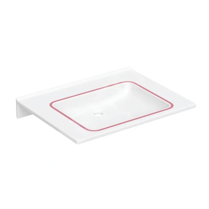 Geberit Publica - Lavabo sans obstacle, sans trop-plein, sans trou pour robinetterie, blanc alpin 500.666.01.3 Geberit Publica - Lavabo sans obstacle, sans trop-plein, sans trou pour robinetterie, blanc alpin 500.666.01.3