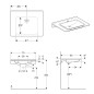 Geberit Publica - Lavabo sans obstacle, sans trop-plein, sans trou pour robinetterie, blanc alpin 500.666.01.3 Geberit Publica - Lavabo sans obstacle, sans trop-plein, sans trou pour robinetterie, blanc alpin 500.666.01.3