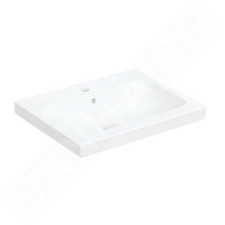Geberit iCon - Vasque, 60x48 mm, avec trop-plein, trou pour robinet, blanc mat 501.847.JT.1