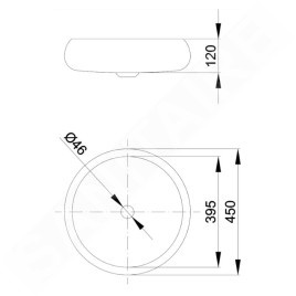 Bette Craft - Vasque, diamètre 45 cm, BetteGlaze Plus, blanc A241-000PW