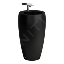 Laufen Il Bagno Alessi - Vasque sur pied 53x90x53 cm, trou pour robinet, noir mat H8119727161041