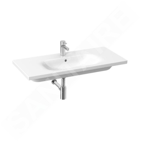 Jika Mio-N - Lavabo, 100x45 cm, avec trop-plein, trou pour robinetterie, Jika Perla, blanc H8147131001041
