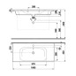 Jika Mio-N - Lavabo, 100x45 cm, avec trop-plein, trou pour robinetterie, Jika Perla, blanc H8147131001041 Jika Mio-N - Lavabo, 100x45 cm, avec trop-plein, trou pour robinetterie, Jika Perla, blanc H8147131001041
