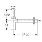 Geberit Accessoires - Siphon design, noir mat 151.035.14.1