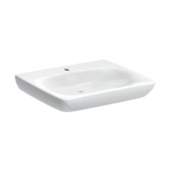 Geberit Selnova Comfort - Lavabo 650x550 mm, pour personne à mobilité réduite, avec un trou de robinetterie, sans trop-plein,