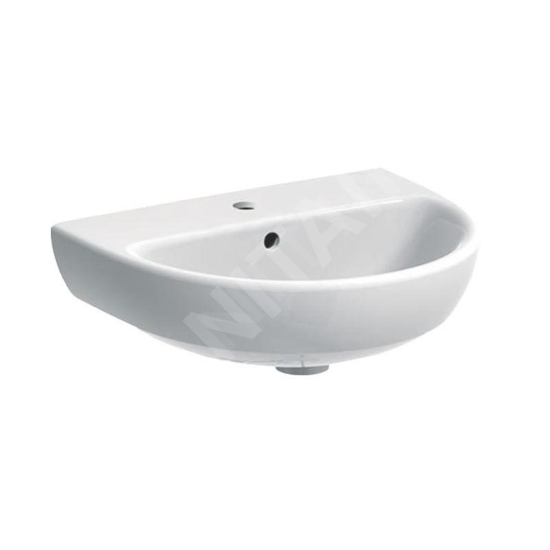 Geberit Selnova - Lave-mains 500x410 mm, avec un trou pour mitigeur, avec trop-plein, blanc 500.295.01.7