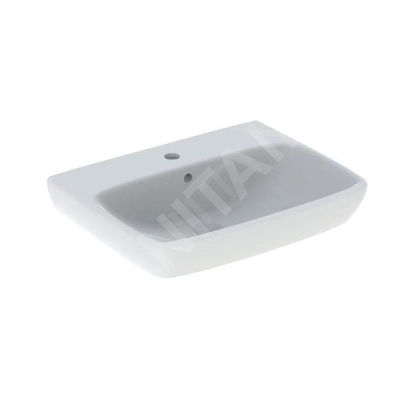 Geberit Selnova Square - Lavabo 650x480 mm, avec un trou de robinetterie, avec trop-plein, blanc 500.299.01.5 Geberit Selnova Square - Lavabo 650x480 mm, avec un trou de robinetterie, avec trop-plein, blanc 500.299.01.5