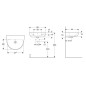 Geberit Selnova - Lavabo 550x440 mm, sans trou pour mitigeur, avec trop-plein, blanc 500.304.01.7 Geberit Selnova - Lavabo 550x440 mm, sans trou pour mitigeur, avec trop-plein, blanc 500.304.01.7