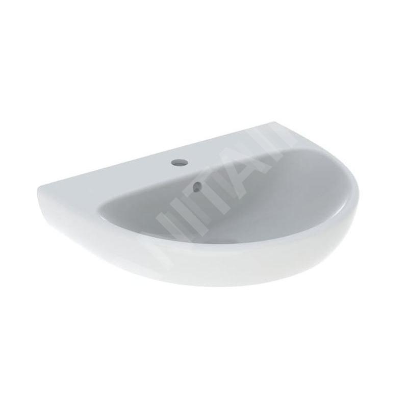 Geberit Selnova - Lavabo 600x480 mm, avec un trou de robinetterie, avec trop-plein, blanc 500.305.01.7 Geberit Selnova - Lavabo 600x480 mm, avec un trou de robinetterie, avec trop-plein, blanc 500.305.01.7