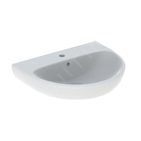 Geberit Selnova - Lavabo 600x480 mm, avec un trou de robinetterie, avec trop-plein, blanc 500.305.01.7