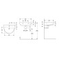 Geberit Selnova - Lavabo 600x480 mm, avec un trou de robinetterie, avec trop-plein, blanc 500.305.01.7 Geberit Selnova - Lavabo 600x480 mm, avec un trou de robinetterie, avec trop-plein, blanc 500.305.01.7