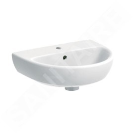 Geberit Selnova - Lave-mains 450x370 mm, avec un trou de robinetterie, avec trop-plein, blanc 500.324.01.7