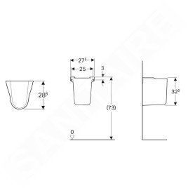 Geberit Selnova - Cache-siphon pour lave-mains, blanc 500.329.01.7