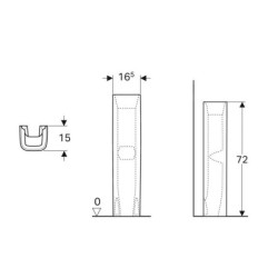 Geberit Selnova - Colonne pour lave-mains, blanc 500.342.01.7