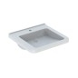 Geberit Selnova Comfort - Lavabo Square, 550x525 mm, pour personne à mobilité réduite, avec un trou de robinetterie, sans