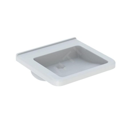 Geberit Selnova Comfort - Lavabo Square, 550x525 mm, pour personne à mobilité réduite, sans trou de robinetterie, sans