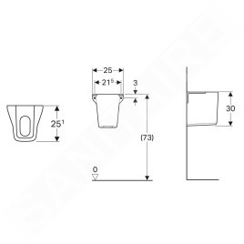 Geberit Selnova Square - Cache-siphon pour lave-mains, blanc 501.477.00.7