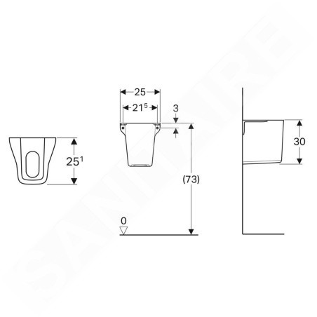 Geberit Selnova Square - Cache-siphon pour lave-mains, blanc 501.477.00.7