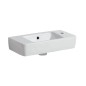 Geberit Selnova - Lave-mains 500x250 mm, avec un trou de robinetterie à droite, avec trop-plein, blanc 501.507.00.7
