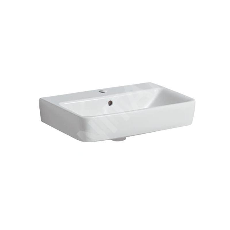 Geberit Selnova Compact - Lavabo 550x370 mm, avec un trou de robinetterie, avec trop-plein, blanc 501.509.00.7 Geberit Selnova Compact - Lavabo 550x370 mm, avec un trou de robinetterie, avec trop-plein, blanc 501.509.00.7