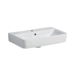 Geberit Selnova Compact - Lavabo 600x370 mm, avec un trou de robinetterie, avec trop-plein, blanc 501.511.00.7