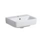 Geberit Selnova Compact - Lave-mains 450x340 mm, avec un trou de robinetterie, avec trop-plein, blanc 501.561.00.7