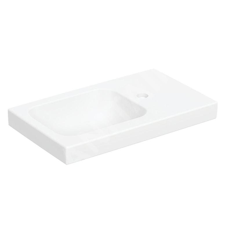 Geberit iCon - Lave-mains 53x31 cm, sans trop-plein, trou pour robinetterie à droite, blanc mat 501.832.JT.1