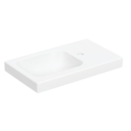 Geberit iCon - Lave-mains 53x31 cm, sans trop-plein, trou pour robinetterie à droite, blanc mat 501.832.JT.1