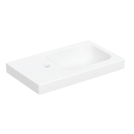 Geberit iCon - Lave-mains 53x31 cm, sans trop-plein, trou pour robinetterie à gauche, blanc mat 501.833.JT.1