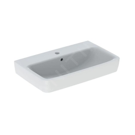 Geberit Selnova Compact - Lavabo 650x400 mm, avec trop-plein, trou pour robinetterie, blanc 501.890.00.7