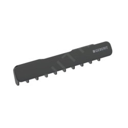 Geberit ONE - Couvercle de vidange de lavabo avec vidage horizontal, insert de faîtage, noir mat 505.082.14.1