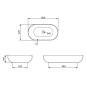 Sapho Lavabos - Vasque 610x420x140 mm, blanc CA590 Sapho Lavabos - Vasque 610x420x140 mm, blanc CA590