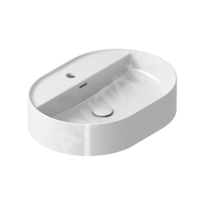 Ravak Ceramic - Vasque à poser sur plan, 55x40 mm, avec trop-plein, un trou pour robinetterie, blanc XJX01155003 Ravak Ceramic - Vasque à poser sur plan, 55x40 mm, avec trop-plein, un trou pour robinetterie, blanc XJX01155003