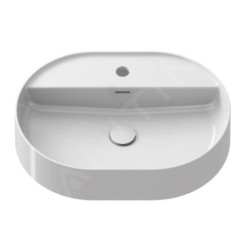 Ravak Ceramic - Vasque à poser sur plan, 55x40 mm, avec trop-plein, un trou pour robinetterie, blanc XJX01155003