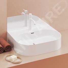 Ravak Ceramic - Vasque, 55x45 mm, avec trop-plein, un trou pour robinetterie, blanc XJX01155004