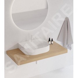 Ravak Ceramic - Vasque, 55x45 mm, avec trop-plein, un trou pour robinetterie, blanc XJX01155004