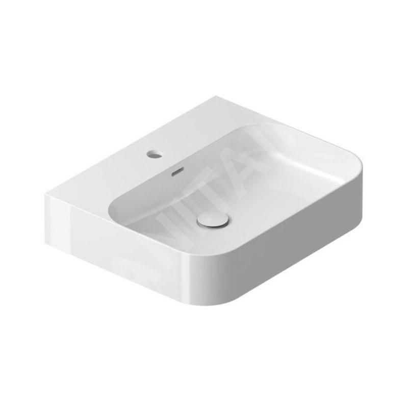Ravak Ceramic - Vasque, 55x45 mm, avec trop-plein, un trou pour robinetterie, blanc XJX01155006