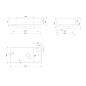 Sapho Nuali - Lavabo 50x25 cm, avec trop-plein, trou pour robinet, droite, blanc TU0122