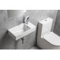 Sapho Nuali - Lavabo 50x25 cm, avec trop-plein, trou pour robinet, droite, blanc TU0122