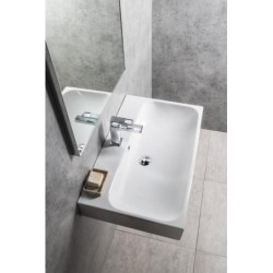 Sapho Toridi - Lavabo 76x47 cm, avec trop-plein, trou pour robinetterie, blanc TU0226
