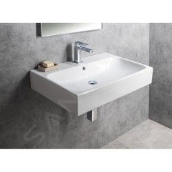 Sapho Toridi - Lavabo 76x47 cm, avec trop-plein, trou pour robinetterie, blanc TU0226