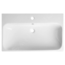 Sapho Toridi - Lavabo 76x47 cm, avec trop-plein, trou pour robinetterie, blanc TU0226