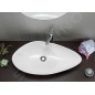 Sapho Ovali - Vasque à poser, 39x74 cm, sans trop-plein, blanc TU0713 Sapho Ovali - Vasque à poser, 39x74 cm, sans trop-plein, blanc TU0713