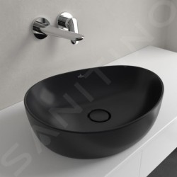 Villeroy & Boch Antao - Vasque à poser, 40x51 cm, CeramicPlus, Pure Black 4A7351R7