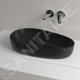 Villeroy & Boch Antao - Vasque à poser, 40x65 cm, CeramicPlus, Pure Black 4A7465R7