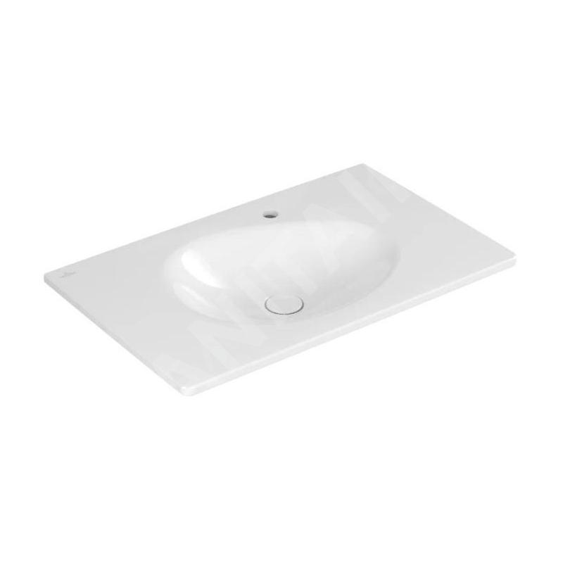 Villeroy & Boch Antao - Meuble lavabo 80x50 cm, sans trop-plein, trou de robinetterie, CeramicPlus, blanc alpin 4A7581R1 Villeroy & Boch Antao - Meuble lavabo 80x50 cm, sans trop-plein, trou de robinetterie, CeramicPlus, blanc alpin 4A7581R1