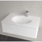 Villeroy & Boch Antao - Meuble lavabo 80x50 cm, sans trop-plein, trou de robinetterie, CeramicPlus, blanc alpin 4A7581R1 Villeroy & Boch Antao - Meuble lavabo 80x50 cm, sans trop-plein, trou de robinetterie, CeramicPlus, blanc alpin 4A7581R1